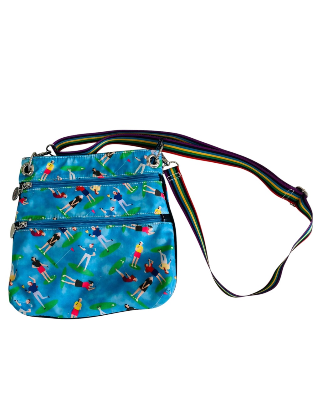 Sydney Love Sport Match Play Golf Print Crossbody Nylon Bag